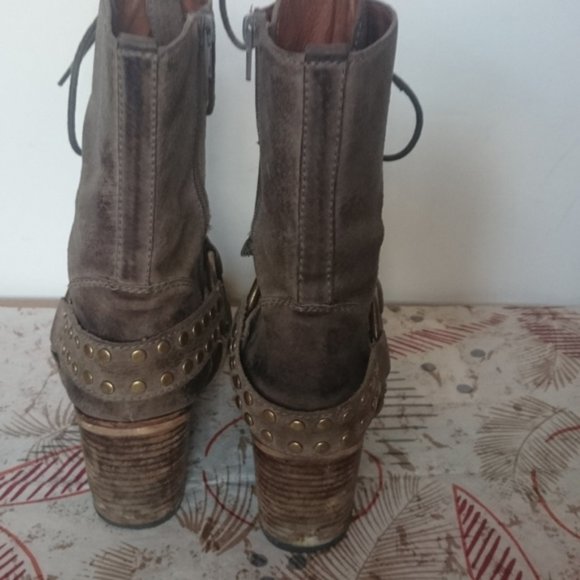 Jeffrey Campbell Taupe Mid Calf Harness Boot - 9.5 - Picture 3 of 6